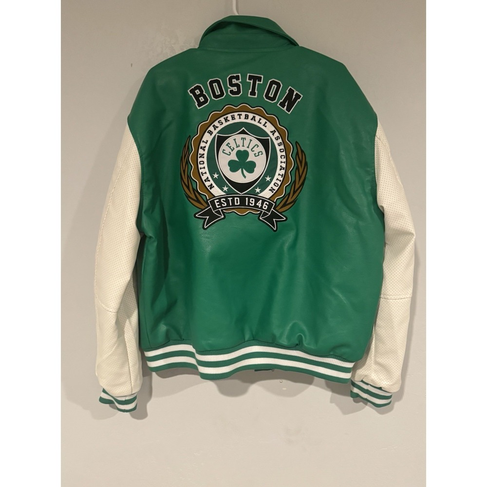 BOSTON CELTICS🍀 ULTRA GAME LEATHER JACKET SIZE XL - Picture 14 of 16